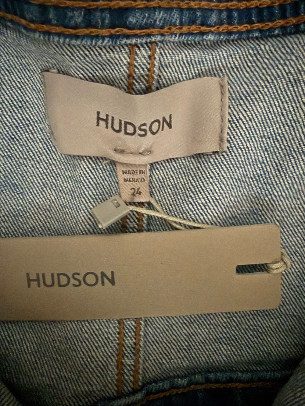 Hudson Jeans Light Blue Snap-Front Wide Leg strapless Overalls! Size 24 NWT!!! - Picture 4 of 5